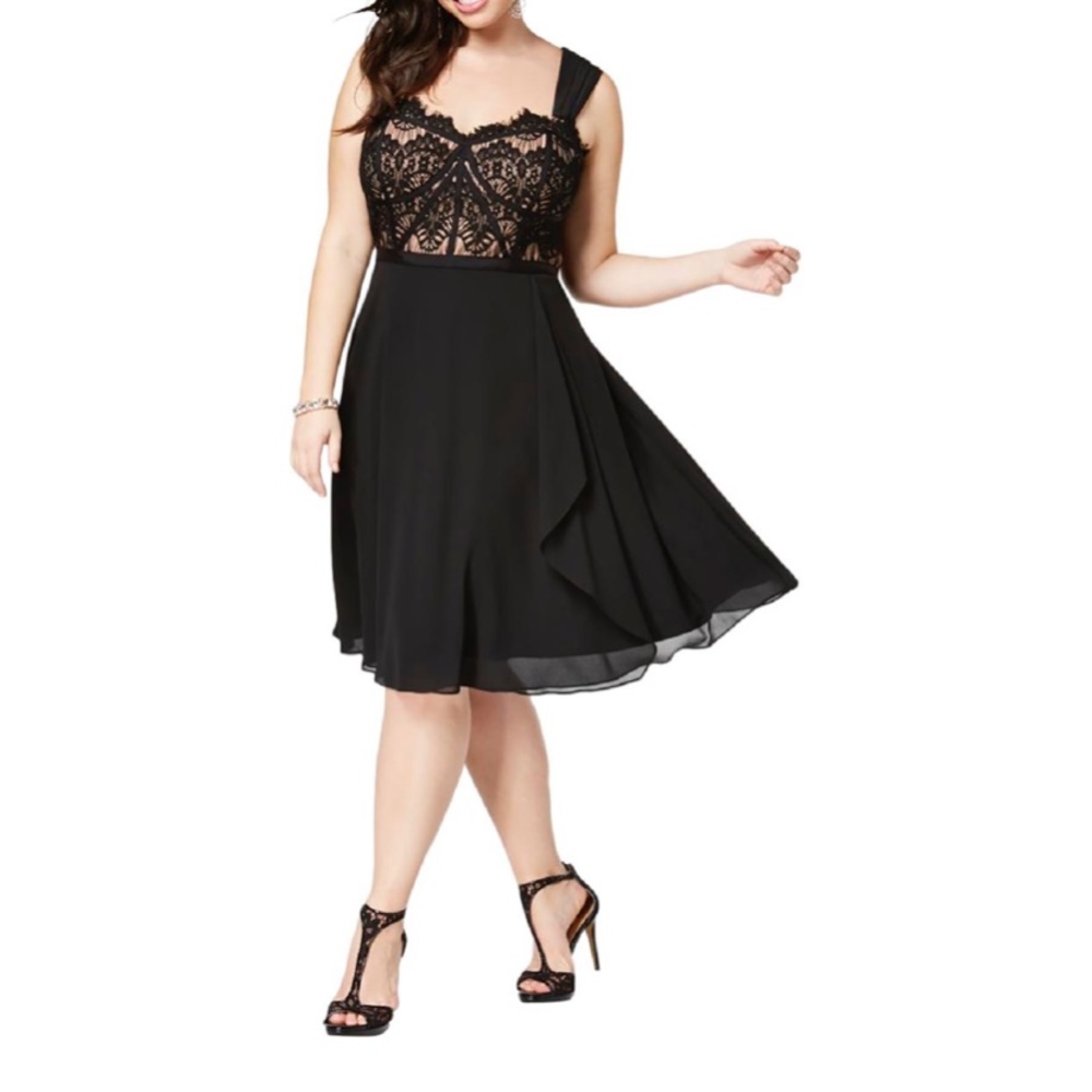NEW City Chic Black Lace with tags Dress Size 20